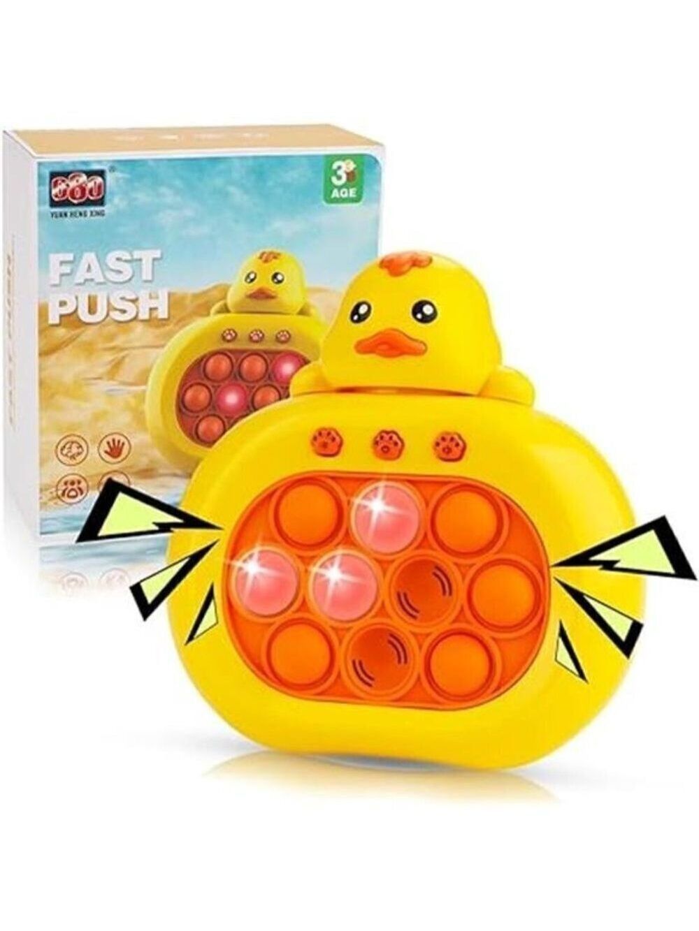 Bubble Game Console Handheld Fast Speed Pushing Educational Fidget Toy Kids DUCK